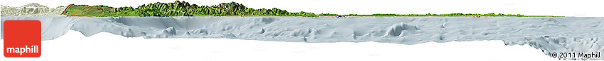 Satellite Horizon Map of Dominican Republic, lighten