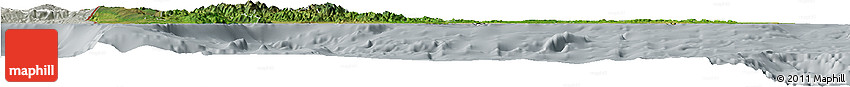 Satellite Horizon Map of Dominican Republic, lighten, semi-desaturated