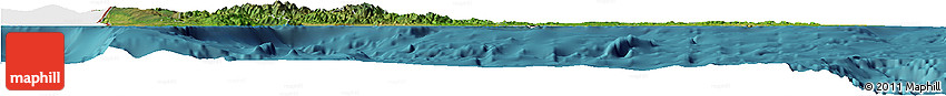 Satellite Horizon Map of Dominican Republic, single color outside