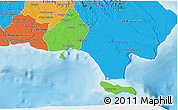 Political 3D Map of La Romana