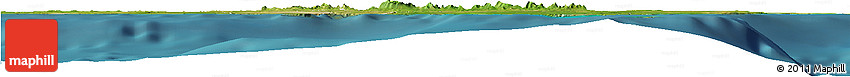 Satellite Horizon Map of La Romana