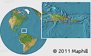 Satellite Location Map of La Romana