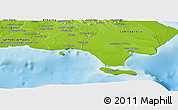 Physical Panoramic Map of La Romana