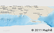 Shaded Relief Panoramic Map of La Romana