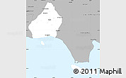 Gray Simple Map of La Romana