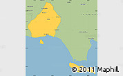 Savanna Style Simple Map of La Romana