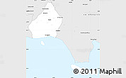 Silver Style Simple Map of La Romana