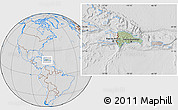 Savanna Style Location Map of Dominican Republic, lighten, desaturated, hill shading