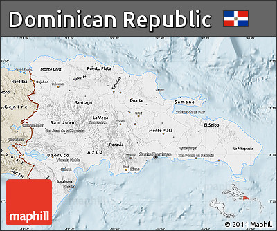 Classic Style Map of Dominican Republic