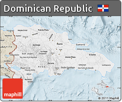Classic Style Map of Dominican Republic