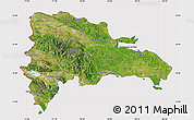 Satellite Map of Dominican Republic, cropped outside