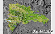 Satellite Map of Dominican Republic, desaturated