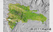 Satellite Map of Dominican Republic, lighten, desaturated