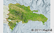 Satellite Map of Dominican Republic, lighten