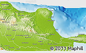 Physical 3D Map of Maria Trinidad Sanchez