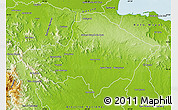 Physical Map of Monte Plata