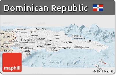 Classic Style Panoramic Map of Dominican Republic