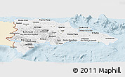 Classic Style Panoramic Map of Dominican Republic, single color outside