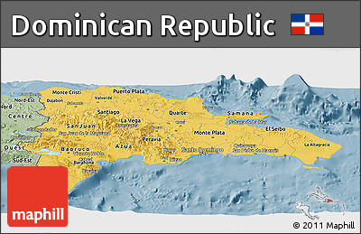 Savanna Style Panoramic Map of Dominican Republic