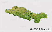 Satellite 3D Map of Puerto Plata, cropped outside