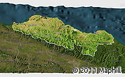 Satellite 3D Map of Puerto Plata, darken
