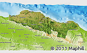Satellite 3D Map of Puerto Plata, physical outside