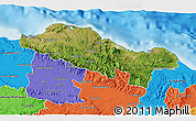 Satellite 3D Map of Puerto Plata, political outside