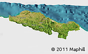 Satellite 3D Map of Puerto Plata, single color outside