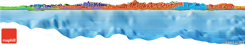 Satellite Horizon Map of Puerto Plata, political outside