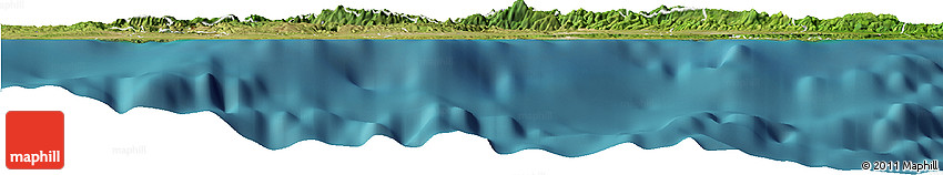 Satellite Horizon Map of Puerto Plata