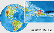 Physical Location Map of Puerto Plata