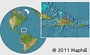 Satellite Location Map of Puerto Plata