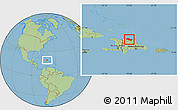 Savanna Style Location Map of Puerto Plata