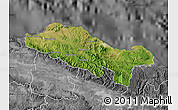 Satellite Map of Puerto Plata, desaturated