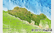 Satellite Map of Puerto Plata, physical outside