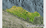 Satellite Map of Puerto Plata, semi-desaturated