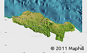 Satellite Map of Puerto Plata, single color outside