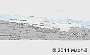 Gray Panoramic Map of Puerto Plata