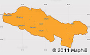 Political Simple Map of Puerto Plata, cropped outside