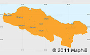 Political Simple Map of Puerto Plata, single color outside