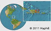 Satellite Location Map of Samana