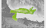 Physical Map of Samana, desaturated