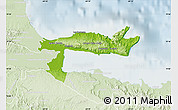 Physical Map of Samana, lighten