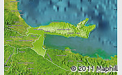 Physical Map of Samana, satellite outside