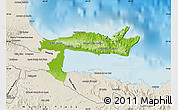 Physical Map of Samana, shaded relief outside
