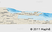 Shaded Relief Panoramic Map of Samana