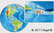 Physical Location Map of San Juan, highlighted country