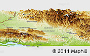 Physical Panoramic Map of San Juan