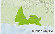 Physical 3D Map of San Pedro de Macoris, lighten
