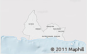 Silver Style 3D Map of San Pedro de Macoris, single color outside